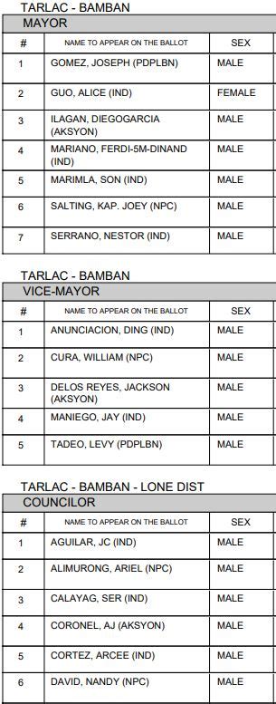 tarlac election results 2022|Tarlac town vice mayor defeats reelectionist mayor.